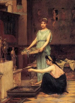  griega Pintura - Los dioses domésticos JW Mujer griega John William Waterhouse